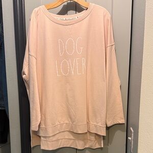 Dog Lover Pink Sweatshirt by Rae Dunn